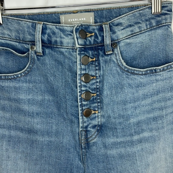 Everlane women’s organic cotton jeans the way high Jean size 26 reg button fly - Picture 4 of 14
